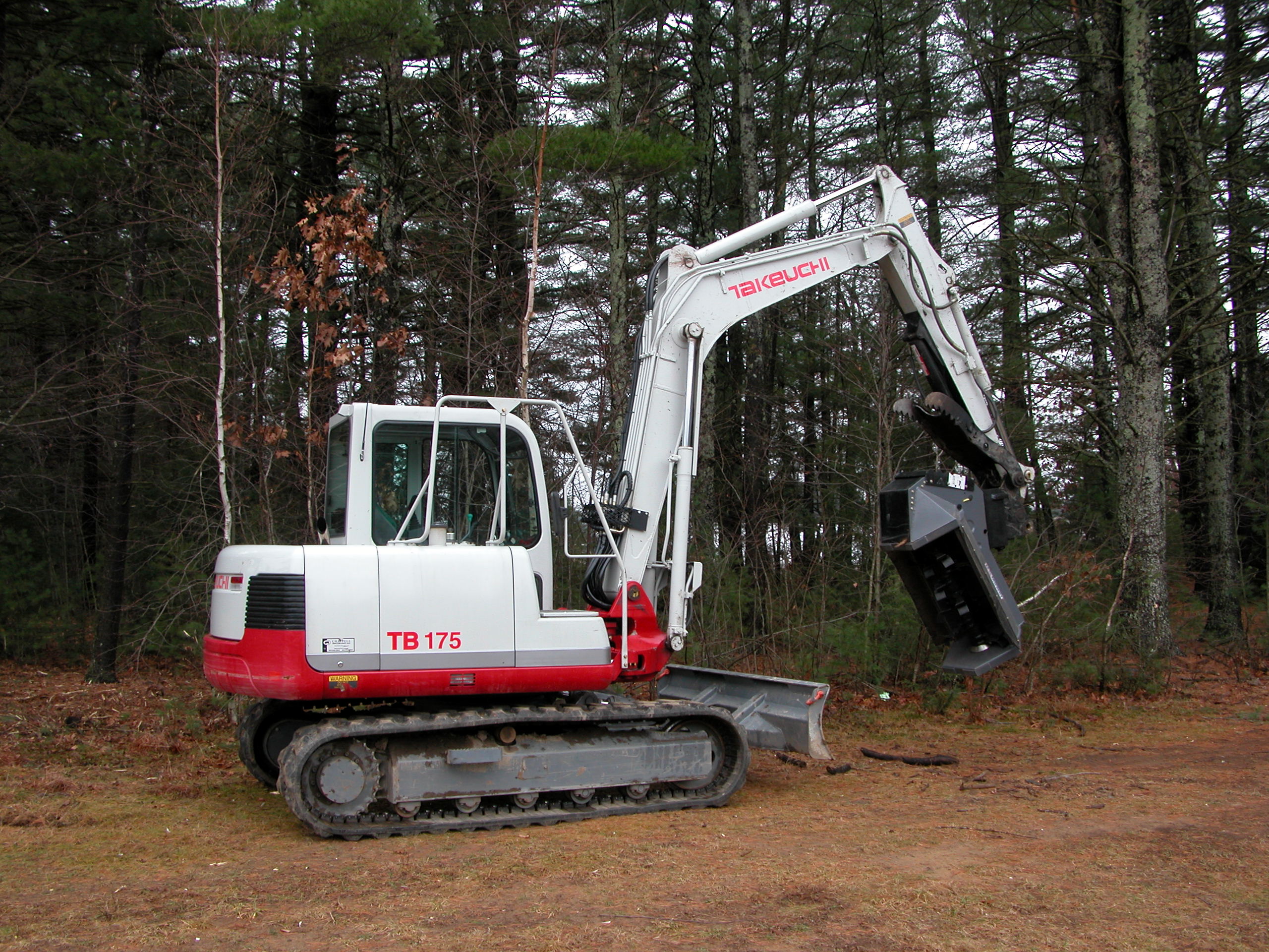 excavator mounted brush mower